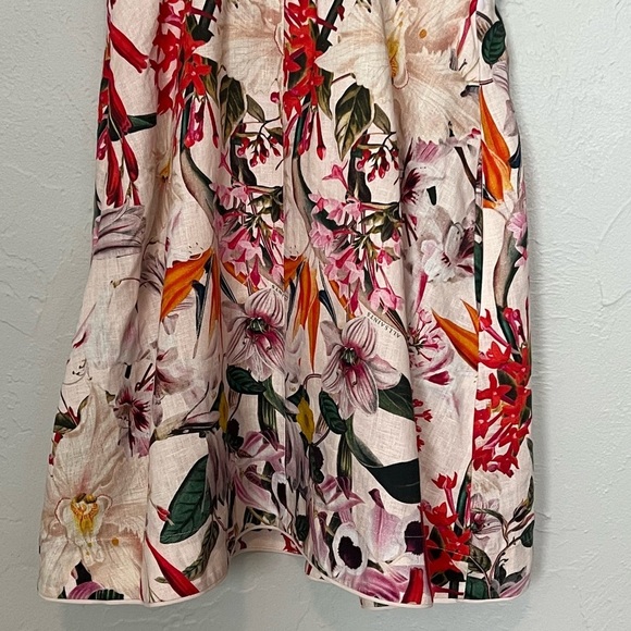 ALLSAINTS Char Leondra Dress Linen Floral Multicolor Sleeveless 4 - Picture 10 of 13